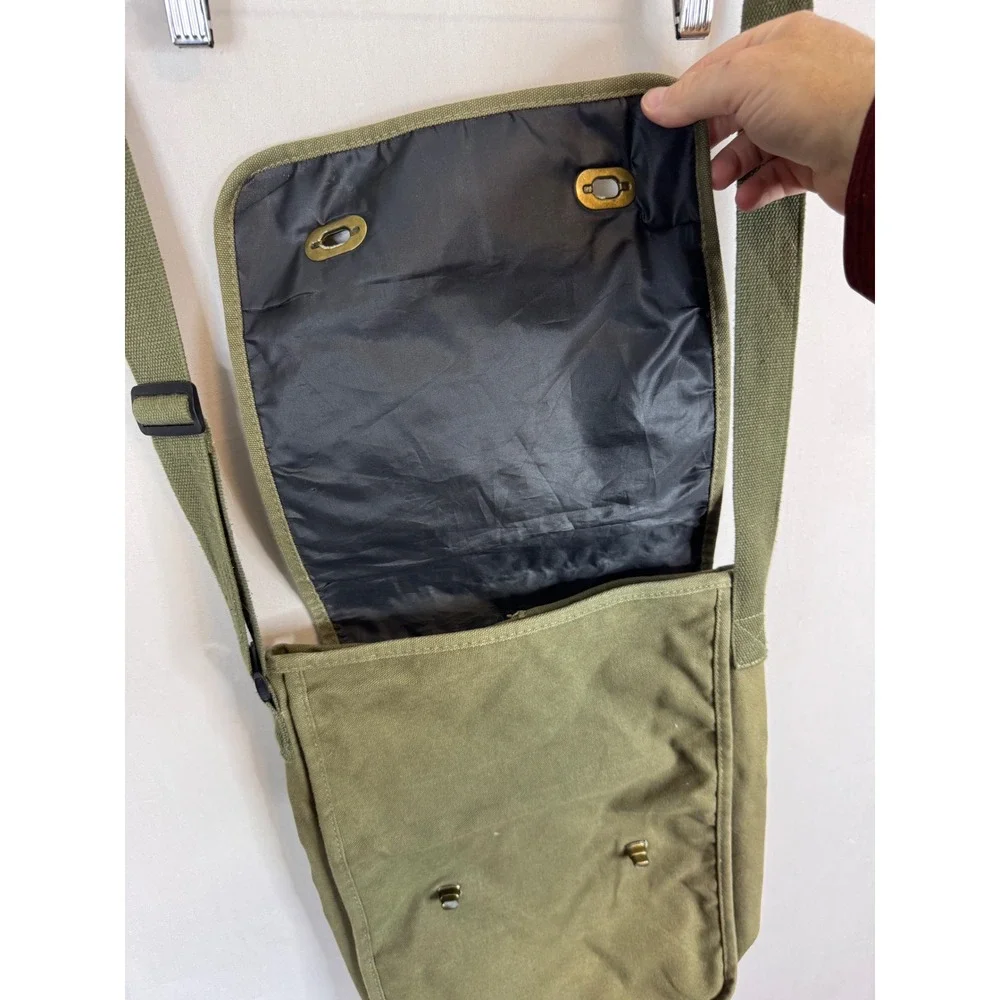Nickelback Band Merchandise Messenger Bag Olive Green Canvas Crossbody Utility